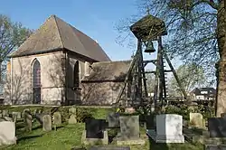 Wanneperveen, reformed church with bell tower and consistory