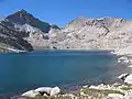 Mt. Warlow (left) and Mt. Fiske (right) seen from Helen Lake