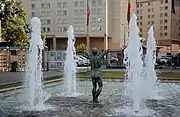 View of the fountain from the back, June 2016