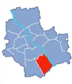 Location of Wilanów within Warsaw