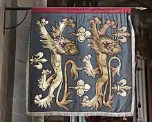 Montgomery's Garter banner on display in St Mary's, Warwick.