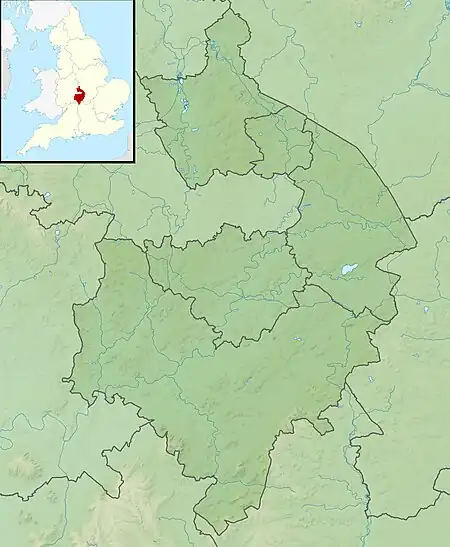 River Itchen, Warwickshire is located in Warwickshire