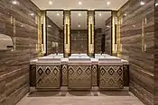 Sinks of the restrooms in Crowne Plaza Vientiane