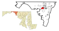 Location in Maryland