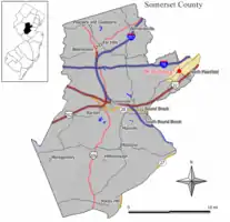 Location of Watchung in Somerset County highlighted in yellow (right). Inset map: Location of Somerset County in New Jersey highlighted in black (left).

Interactive map of Watchung, New Jersey