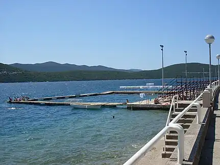 Water polo court in Neum in Herzegovina, home to HVK Jadran Neum