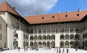 The 16th century Renaissance inner courtyard