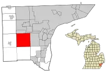 Romulus is in the middle of a county in far southeastern Michigan.