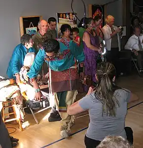 Performance by Wayne Nez Gaussoin (Picuris/Navajo) at MoCNA