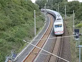 An ICE train on the Weddel loop