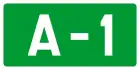 A-1 motorway shield}}