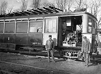 Weitzer petrol electric railcar, 1903, French & German components, Austrian producer in Hungarian, now Romanian Arad