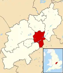 Shown within Northamptonshire