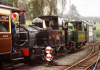 The Earl and The Countess locomotives at the Welshpool and Llanfair Light Railway in Wales.