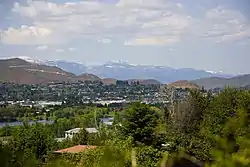 View of city and mountains