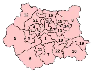 Current parliamentary constituencies in West Yorkshire