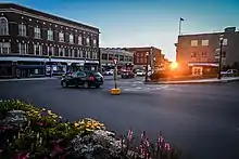 View of the West Gardner Square Historic District in 2021.