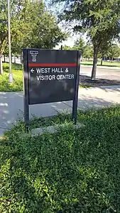 West Hall Sign