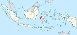 Location of West Sulawesi in Indonesia