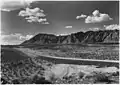 A 1929 photo of the Arrowhead Trail, now Old Hwy 91, about 5 miles (8.0 km) west of Santa Clara, Utah.