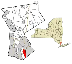 Location of Mamaroneck (village), New York