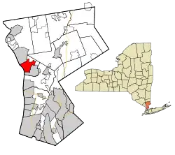 Location of Ossining (village), New York