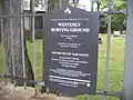 Entry sign to Westerly Cemetery