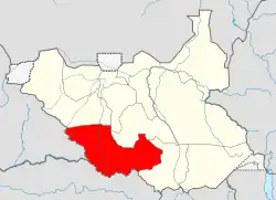 Location in South-West of South Sudan.