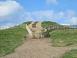 The round barrow at the western end of the peninsula