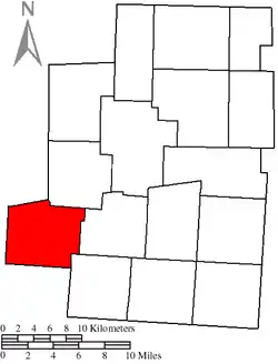 Location of Westfield Township in Morrow County