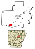 Location of Beebe in White County, Arkansas.