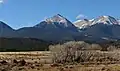 East aspect of Mt. White (center) and Mt. Antero (right) from US Route 285, Colorado