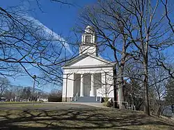 Whitneyville Congregational Church near the center of Whitneyville