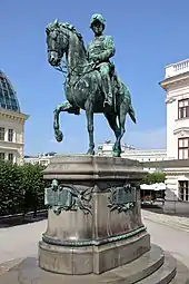 Monument to Archduke Albrecht before Albertina in Vienna, 1898–99