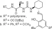 1998: Jacobsen's chiral (polymer-bound) Schiff base thiourea derivative for asymmetric Strecker reactions.