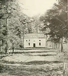 Wilderness Church at Chancellorsville was the center of a stand made by Union general Schurz's division during Stonewall Jackson's surprise flank attack.