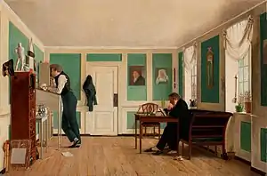 Interior on Amaliegade by Wilhelm Bendz (1826)