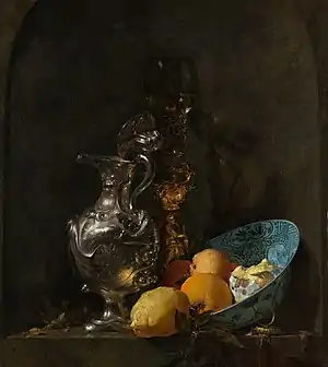 Still life with silver jug (c. 1656), by Willem Kalf, Rijksmuseum, Ámsterdam