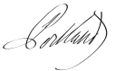 Cursive signature in ink