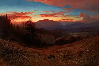 Sunset on Mount Diablo (1877) by William Keith