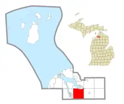 Location within Charlevoix County