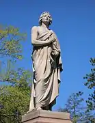 Statue atop John B. Windsor monument, Cedar Hill Cemetery, Hartford, CT (circa 1887-1905).