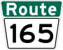 Route 165 marker