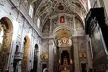 The Rococo interior of Basilica of Our Lady of the Martyrs