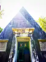 Wm B Smith Monument, one of the most unusual and striking crypts at Magnolia Cemetery in Charleston, South Carolina