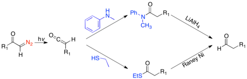 Reductive methods to make homologated aldehydes.