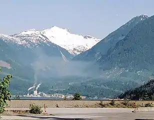 Woodfibre, BC from Britannia Beach. May, 2004