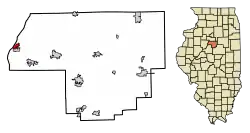 Location of Spring Bay in Woodford County, Illinois.