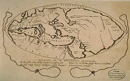 World map according to Posidonius (150–130 BC),drawn in 1628