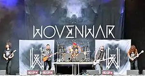 Wovenwar in 2014. L-R: Phil Sgrosso, Shane Blay, Jordan Mancino,  Josh Gilbert, Nick Hipa